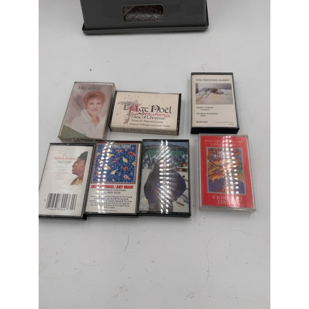 Lot Of 7 Vintage Christmas Cassette Tapes With Case - Excellent